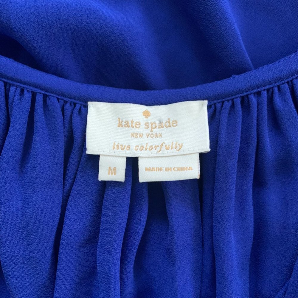 Kate Spade Blue Ruffled Top - Picture 11 of 12